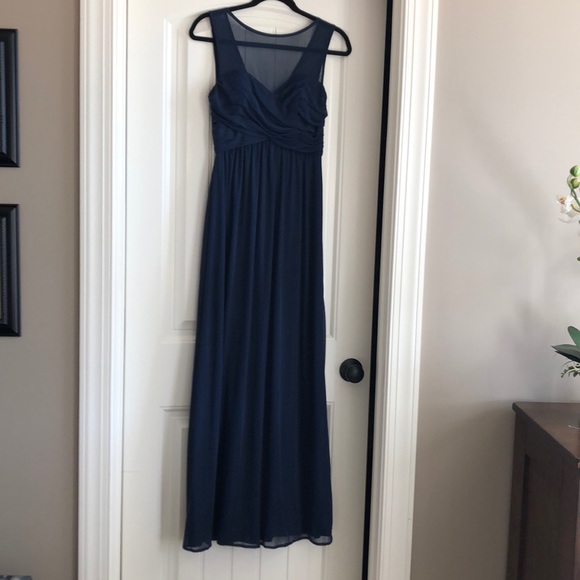 DB Long mesh dress w/ illusion neckline - Picture 1 of 4